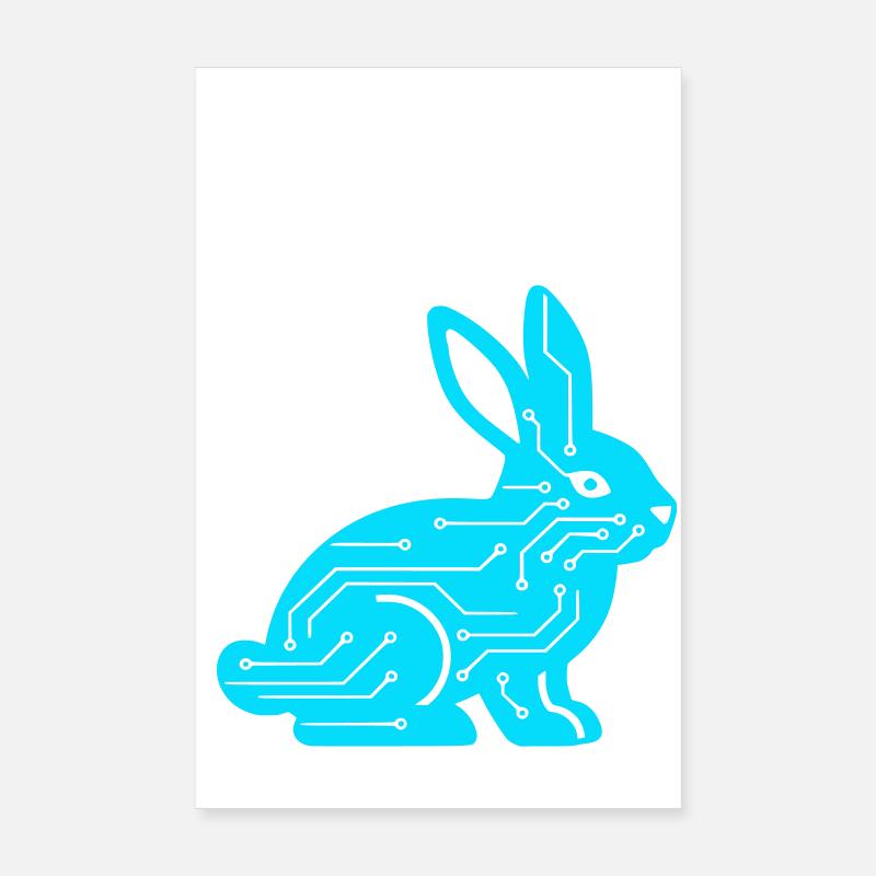 Cyber Hase Circuit Platine Tech Vektor Poster 20x30 cm