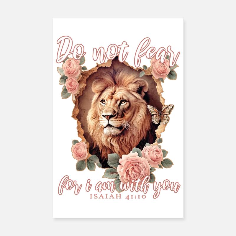 Löwe Bibelvers Christlich Poster 20x30 cm