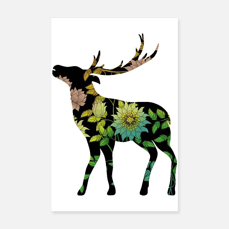 Hirsch Poster 20x30 cm
