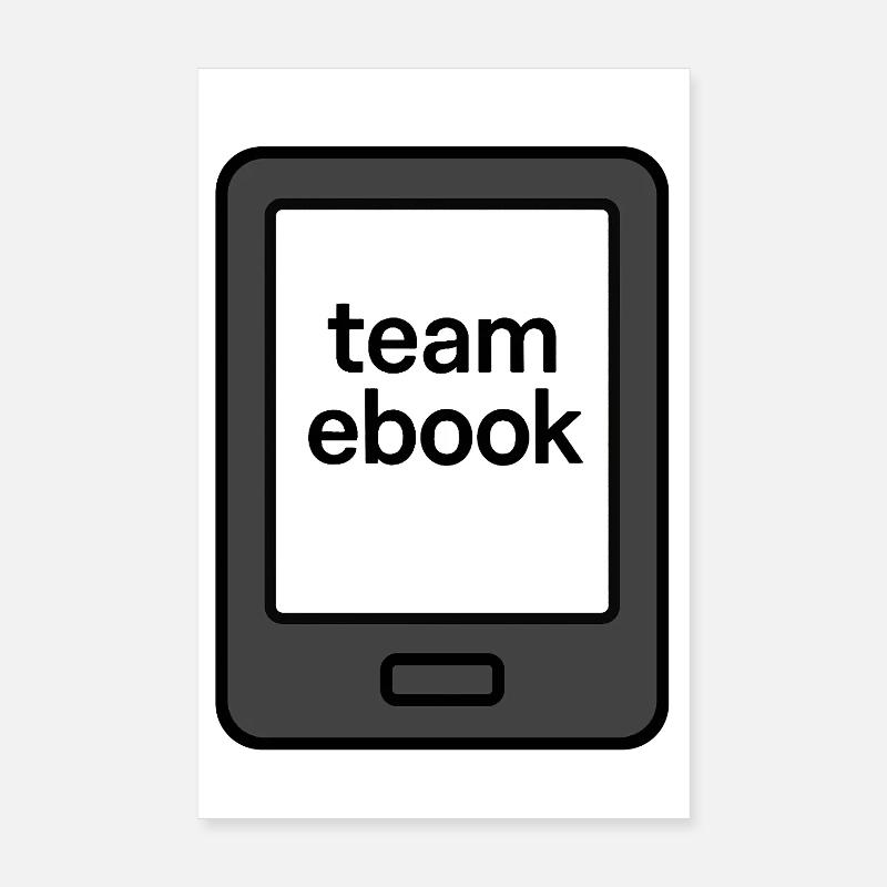 Zu welchem Team gehörst du? - Team eBook-Reader Poster 20x30 cm