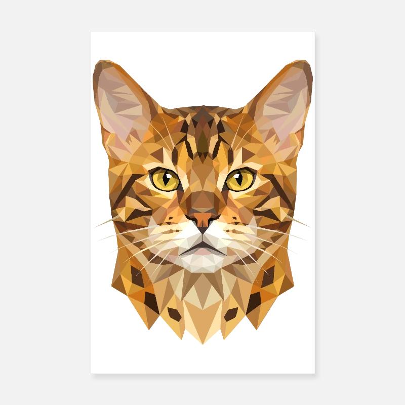 Chat léopard du Bengale, chat léopard, léopardette, chats du Bengale, Poster 20 x 30 cm