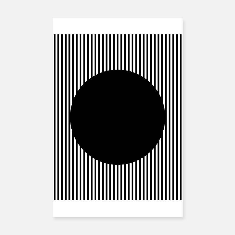 Conception en forme de cercle noir Poster 20 x 30 cm