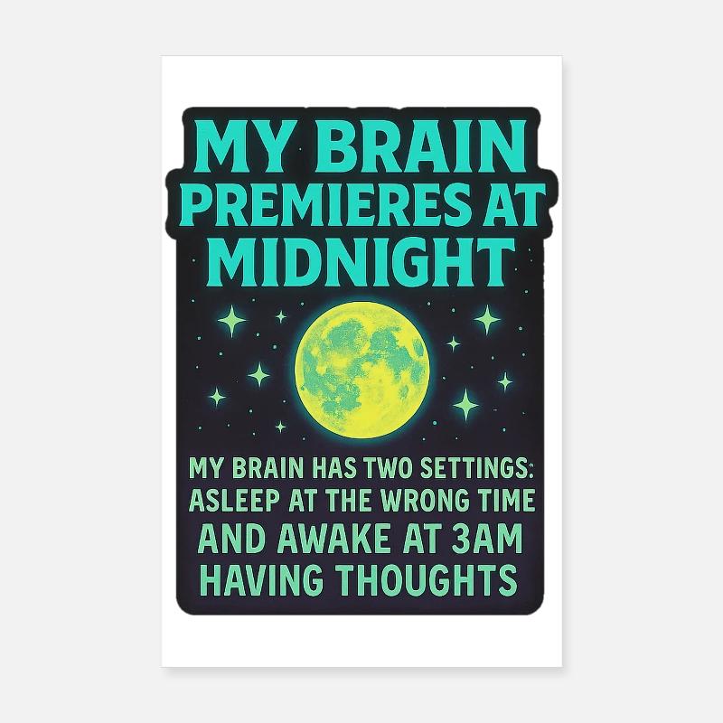 My Brain est présenté en avant-première à minuit Neurodivergent Shir Poster 20 x 30 cm