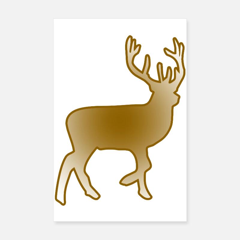 Hirsch Poster 20x30 cm