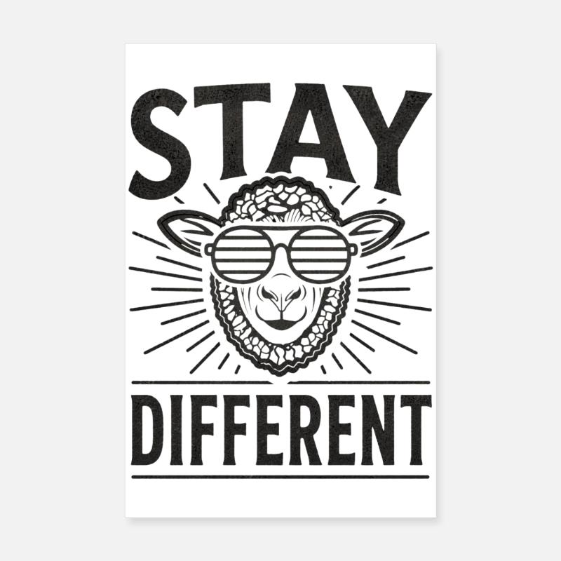 Humour de nerd reste différent Poster 20 x 30 cm