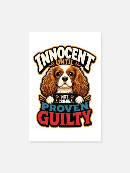 Kavallerier King Charles Spaniel - Poster 20x30 cm - Weiß