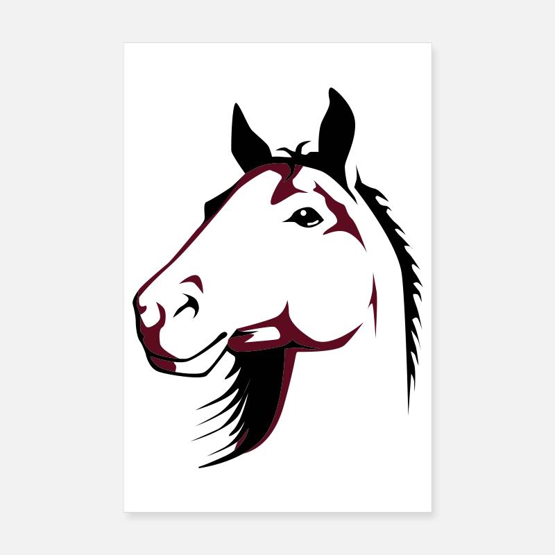Pferd | Horse | Pferdekopf | reiten Poster 20 x 30 cm