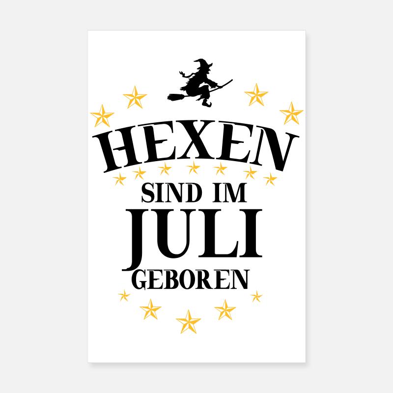 Sorcière juillet Poster 20 x 30 cm