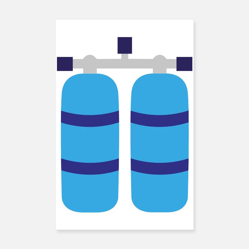 Tauchflaschen Poster 20x30 cm