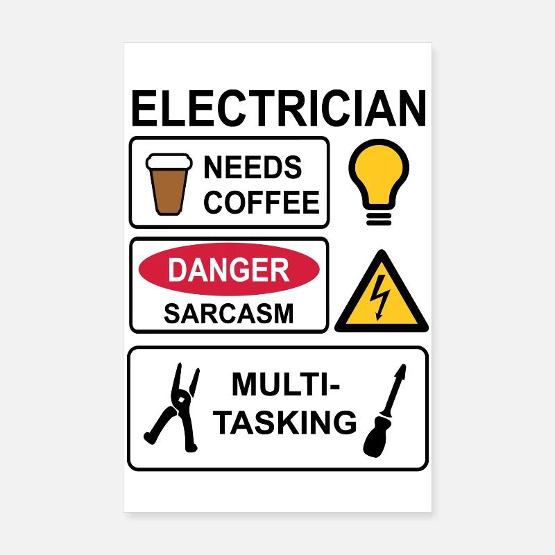 Electrician Poster 20x30 cm