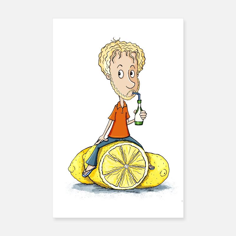 Gibt Dir das Leben Zitronen... - Poster 20x30 cm - Weiß