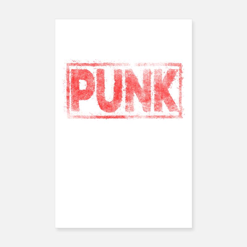 Punk - Poster 20x30 cm - Weiß