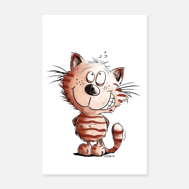 Je ne chat pas je chat motif BD cadeau Poster 20 x 30 cm