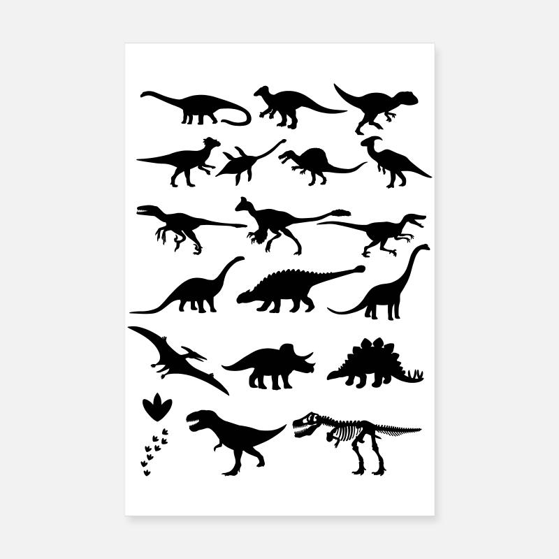 Dinosaurs Poster 8" x 12" (20x30 cm)