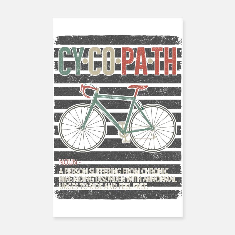 Hymne vélo cyclopathe Poster 20 x 30 cm