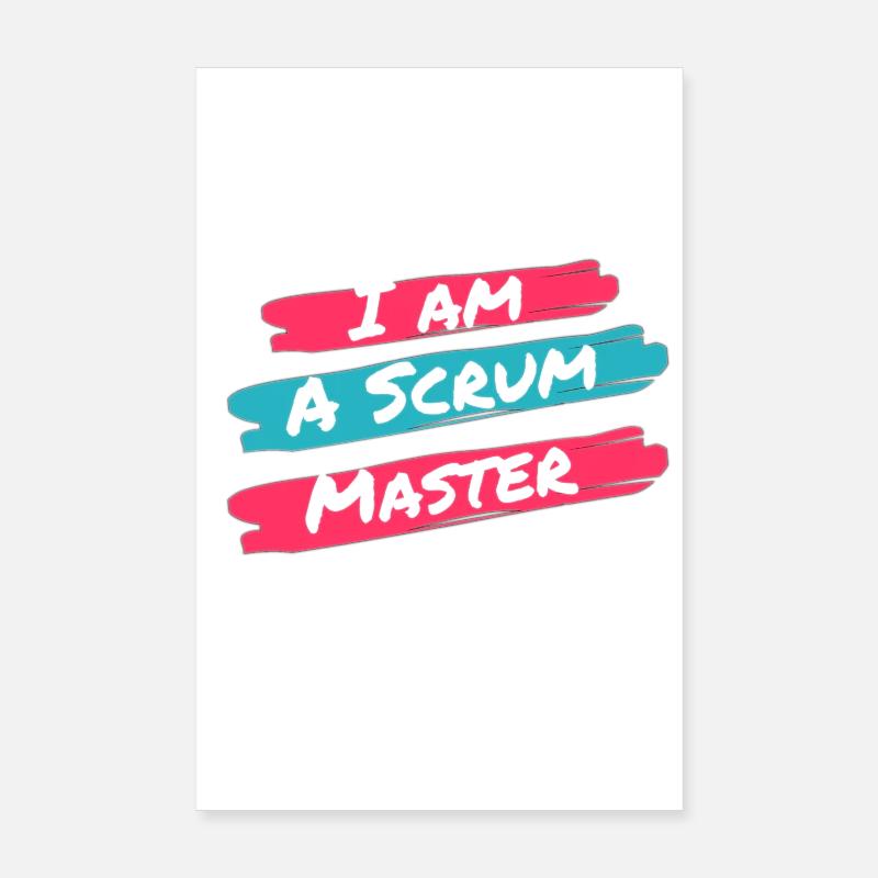 Handmade Scrum Master T-shirt Poster 8" x 12" (20x30 cm)