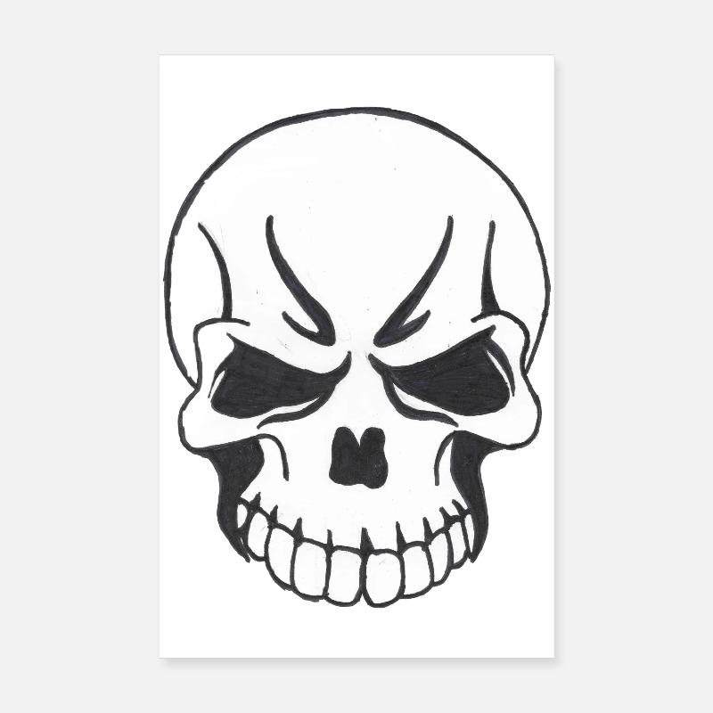 SKULL COMIC STYLE Poster 20x30 cm