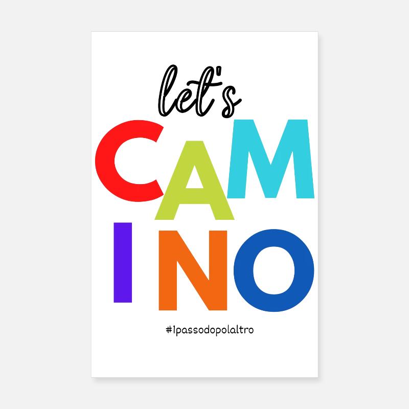 Lets Camino Arcobaleno - Poster 20x30 cm - Weiß