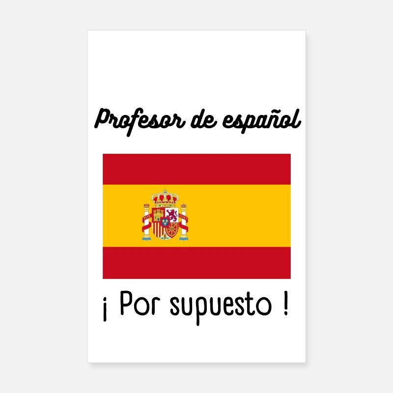 Cadeau prof d'espagnol Poster 20 x 30 cm