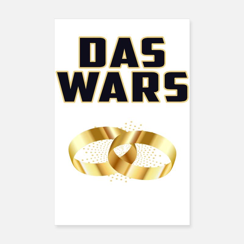 Das war´s wir Heiraten Poster 20x30 cm