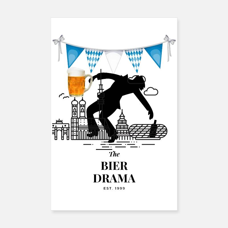 Drame de la bière ART Poster 20 x 30 cm