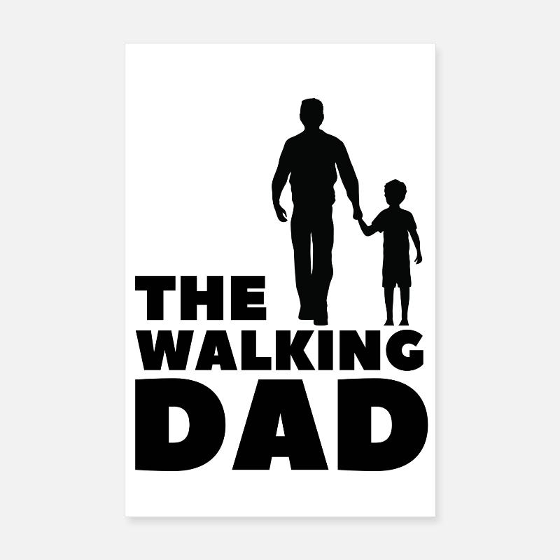 Eltern Kind Silhouette Hand in Hand Poster 20x30 cm