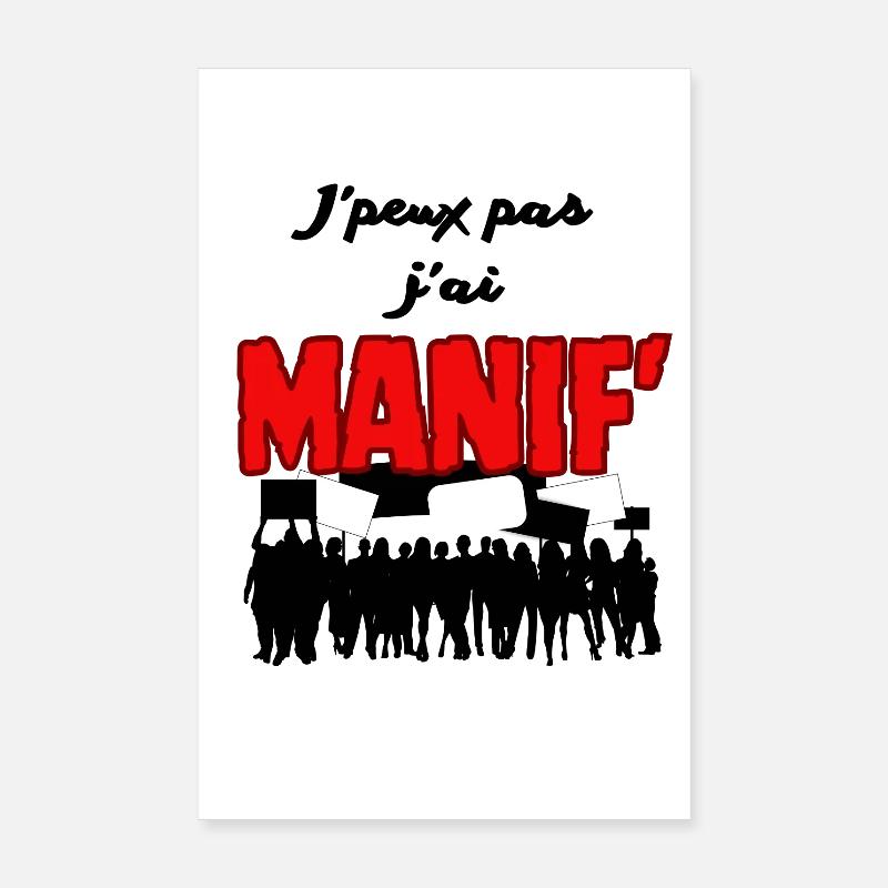 Manif - Poster 20 x 30 cm - blanc
