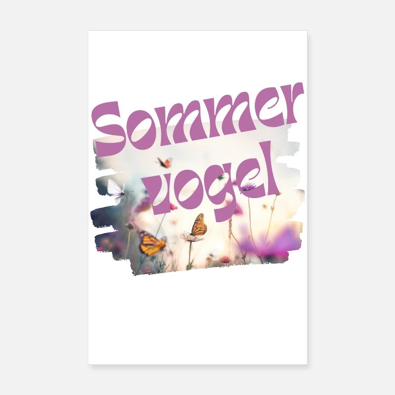 Sommervogel - Schmetterling - Wortschätze Poster 20x30 cm