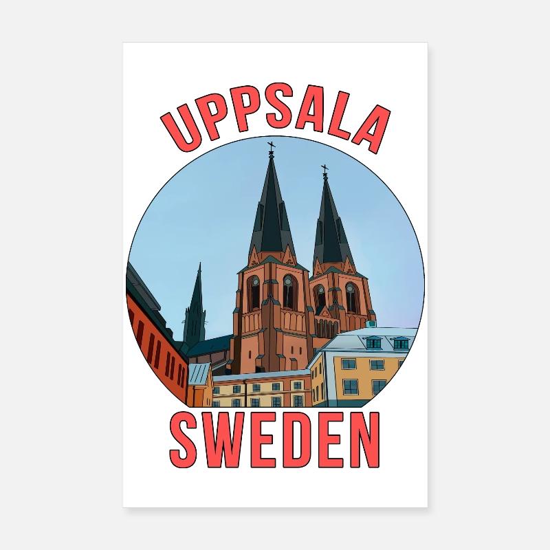 Uppsala Suède Poster 20 x 30 cm