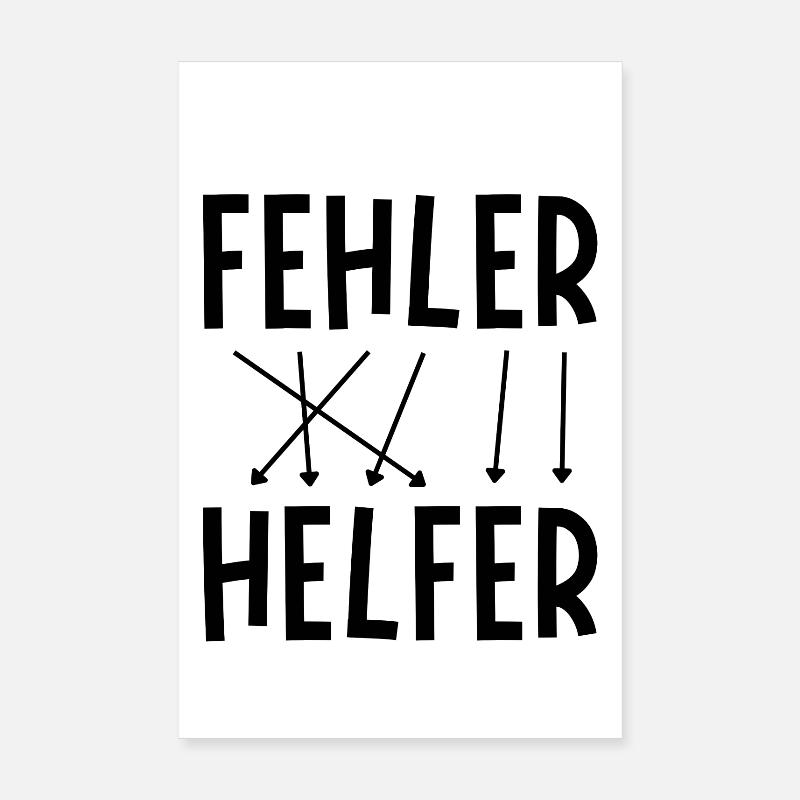 Fehler sind Helfer Poster 20x30 cm