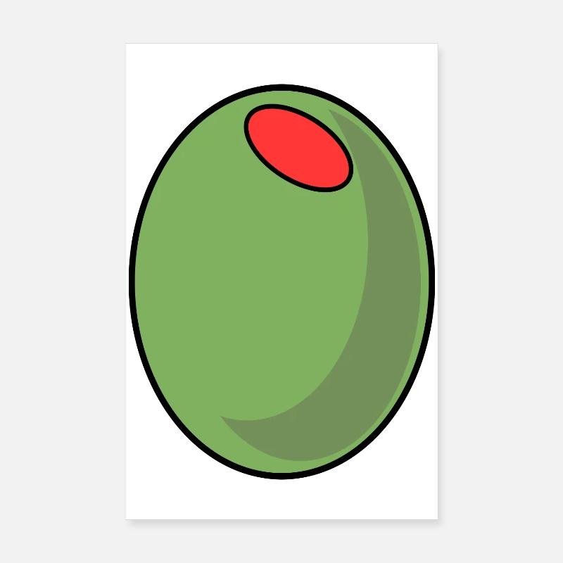 POIVRONS D’OLIVE VERTE Poster 20 x 30 cm
