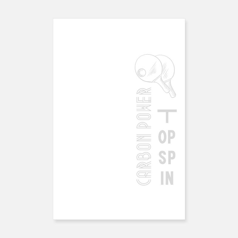 Graphisme Tennis de table Noir Blanc Poster 20 x 30 cm