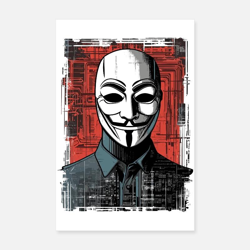 Masque anonyme Poster 20 x 30 cm