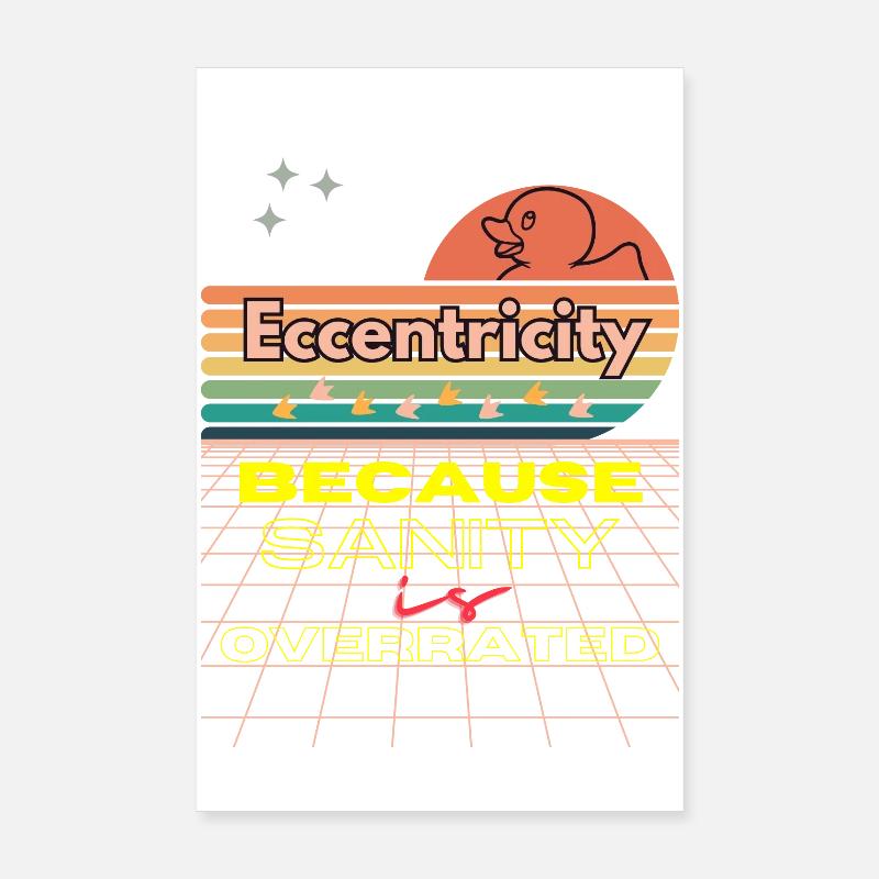 Eccentricity Neon Retro-Druck Poster 20x30 cm