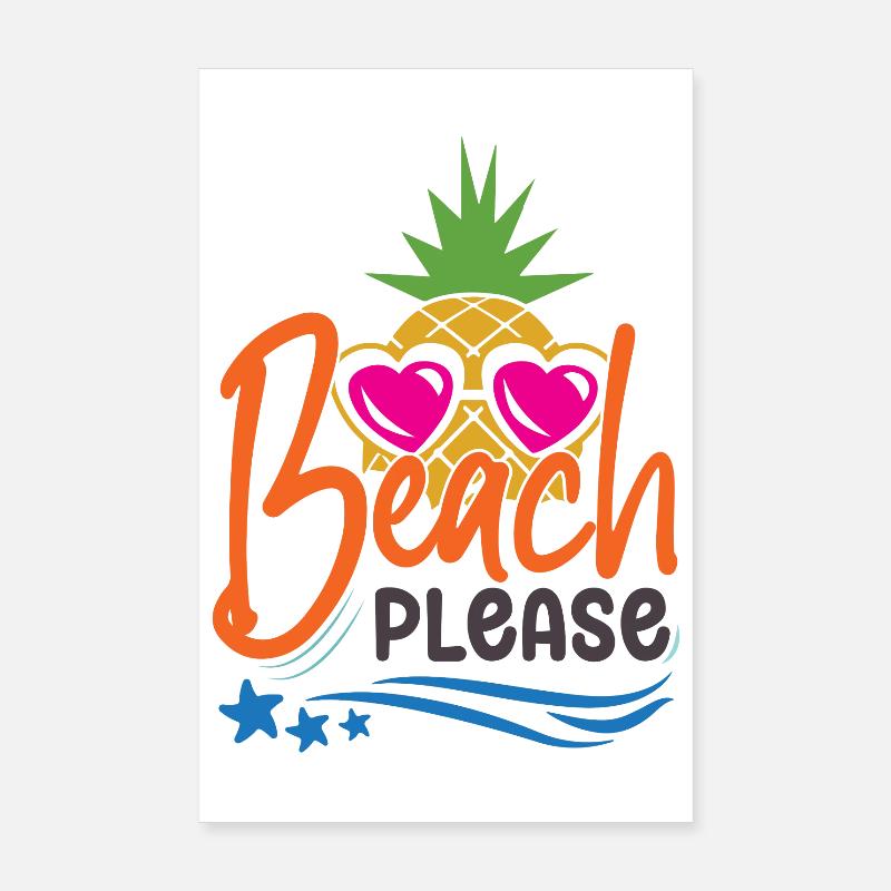 Strand bitte Poster 20x30 cm