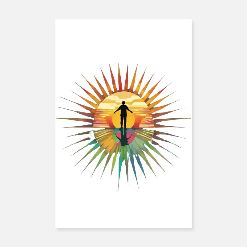 Stilvoll strahlen mit dem Regenbogenstern Poster 20x30 cm