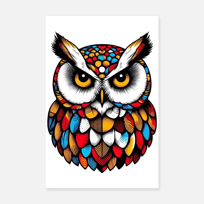 Hibou Poster 20 x 30 cm