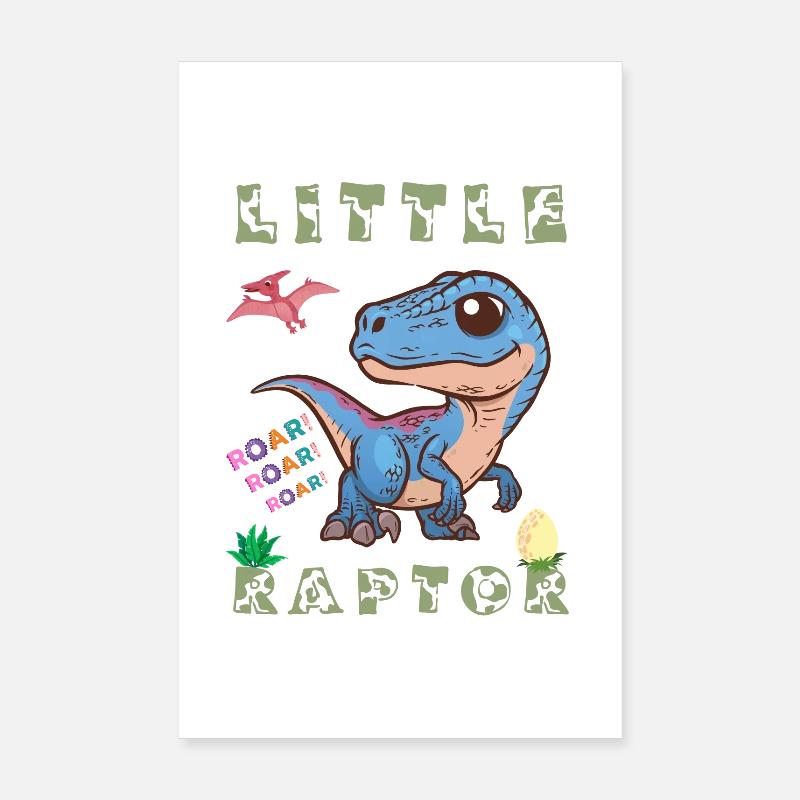 prähistorischer Dinosaurier fleischfressender Greifvogel Kreidezeit Poster 20x30 cm