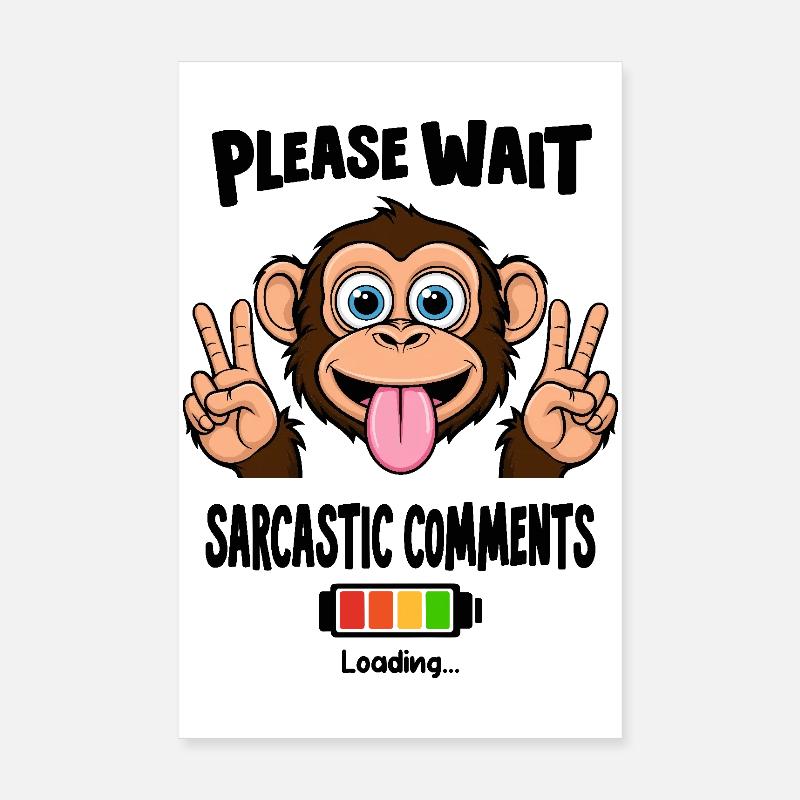 Drôle de singe Poster 20 x 30 cm