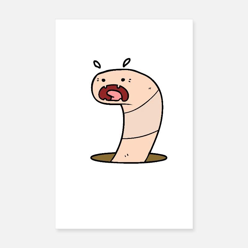Beweglicher Wurm Poster 20x30 cm