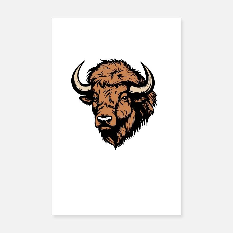 Bison résilient Poster 20 x 30 cm