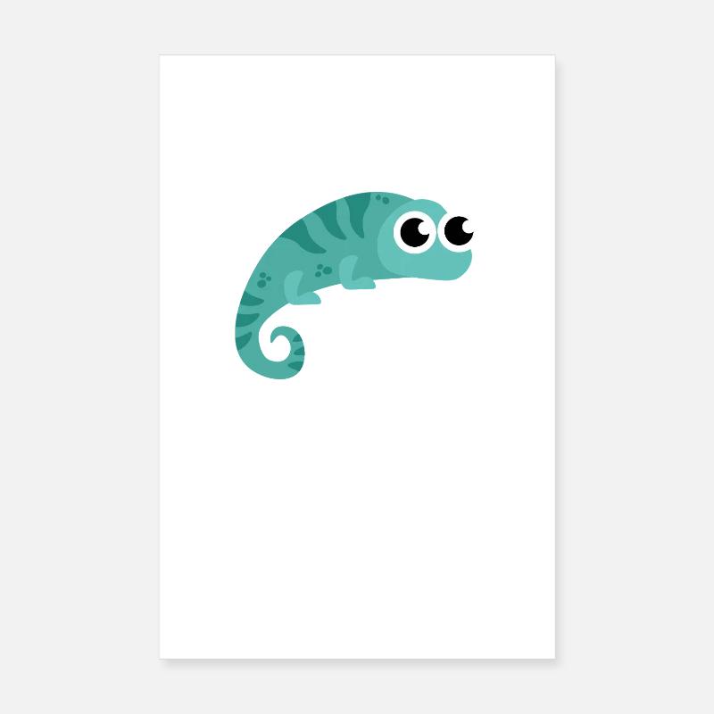 Unique and Walking Chameleon Poster 8" x 12" (20x30 cm)