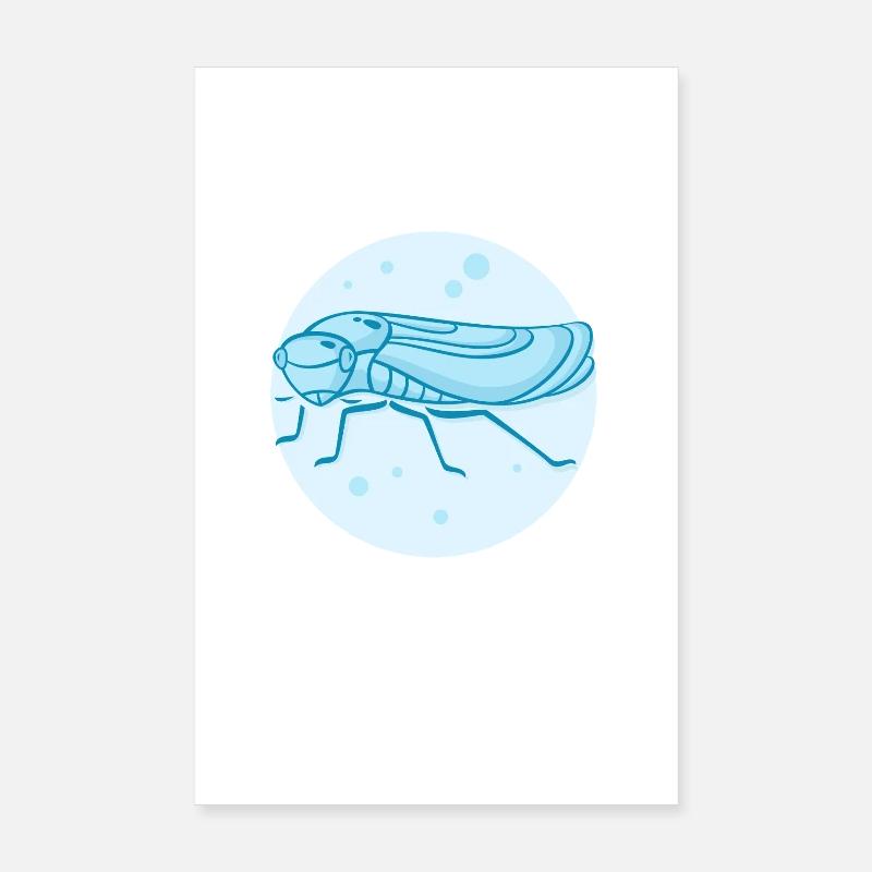 Lebendige Springende Zikade Poster 20x30 cm