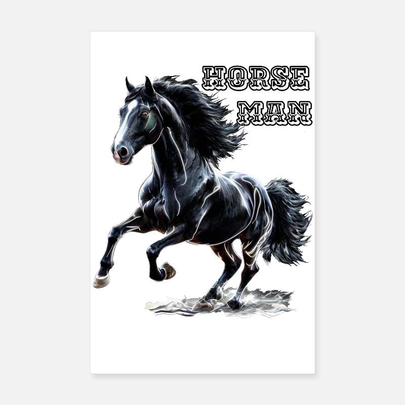 Reiter-Hengst Poster 20x30 cm