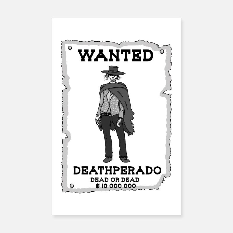 Skeleton Cowboy Poster 8" x 12" (20x30 cm)