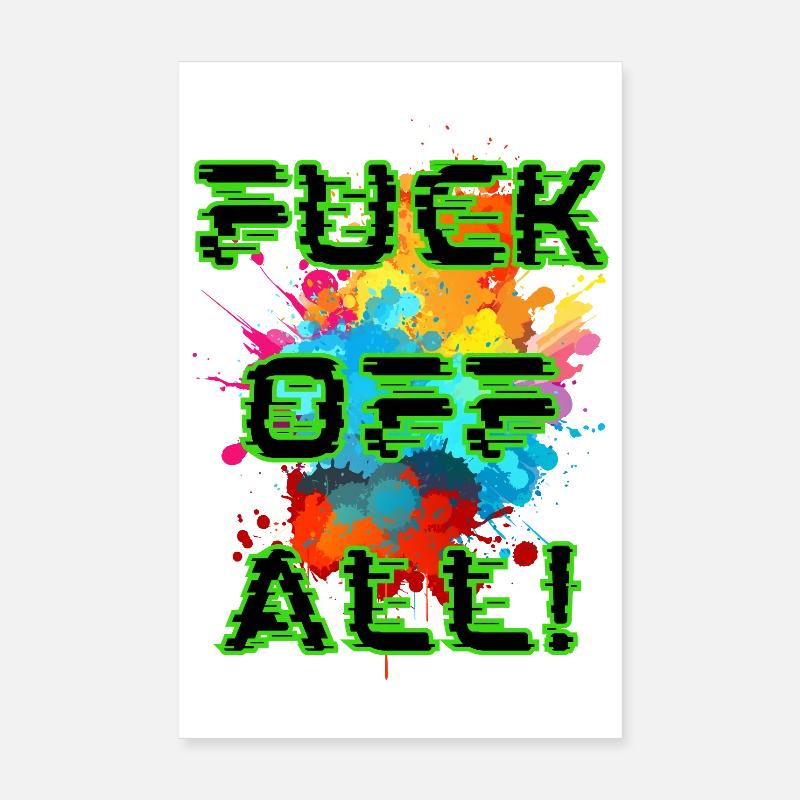Explosion de couleurs punk Poster 20 x 30 cm