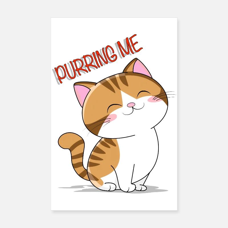 Purring me katze Poster 20x30 cm