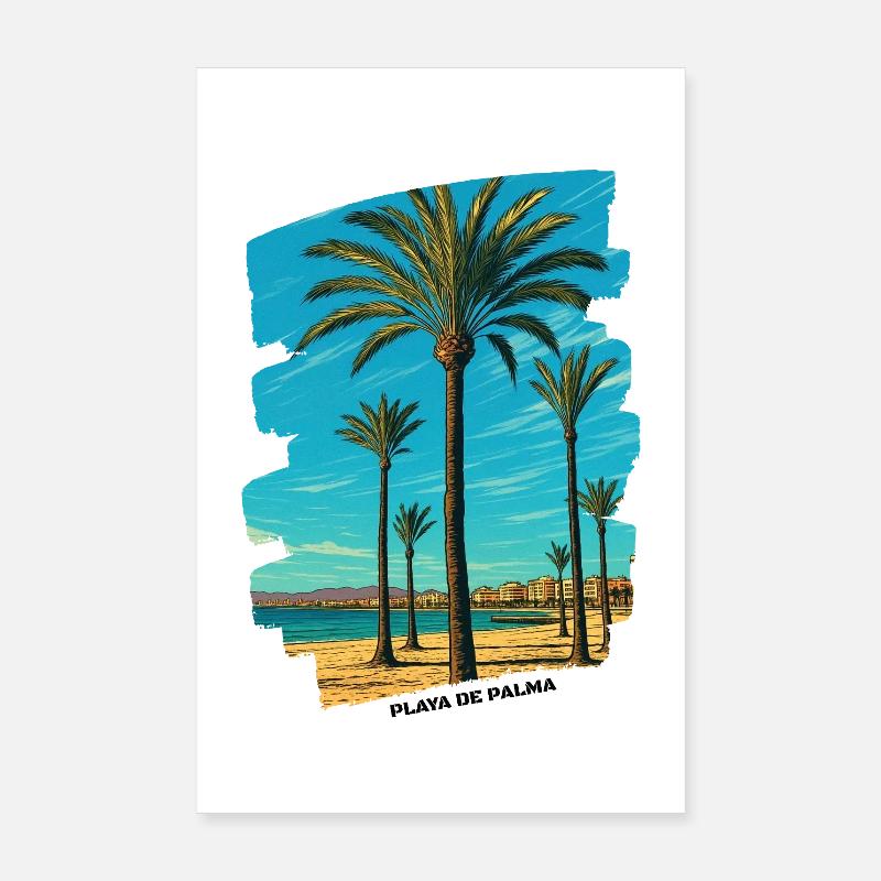 Playa de Palma - Majorque Poster 20 x 30 cm