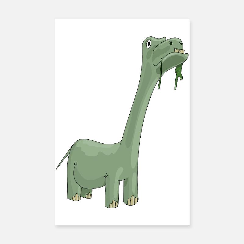 Diplodocus Décontracté Dessin Animé Poster 20 x 30 cm