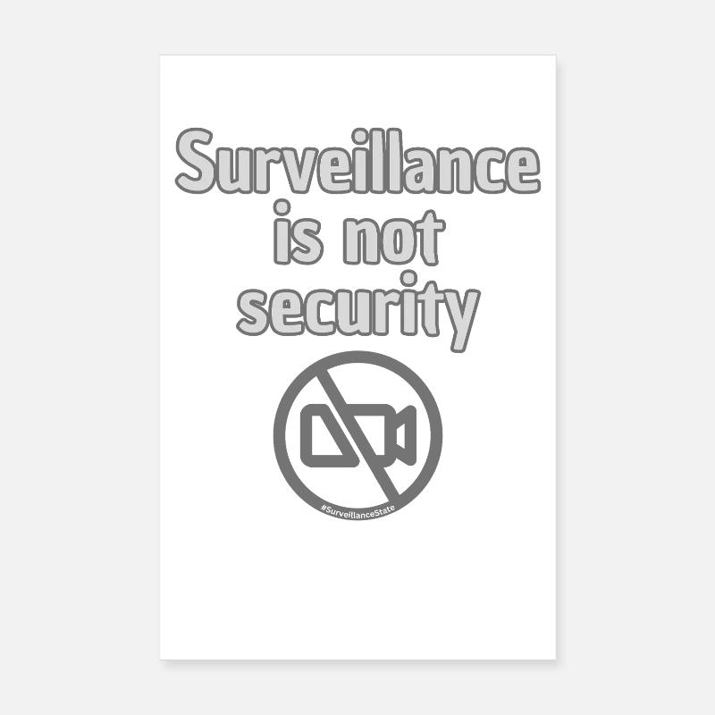 La surveillance n’est pas un motif de déclaration de sécurité Poster 20 x 30 cm